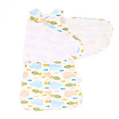 New Wearable 0-6M Cotton Baby Sleeping Bag Swaddle Wrap