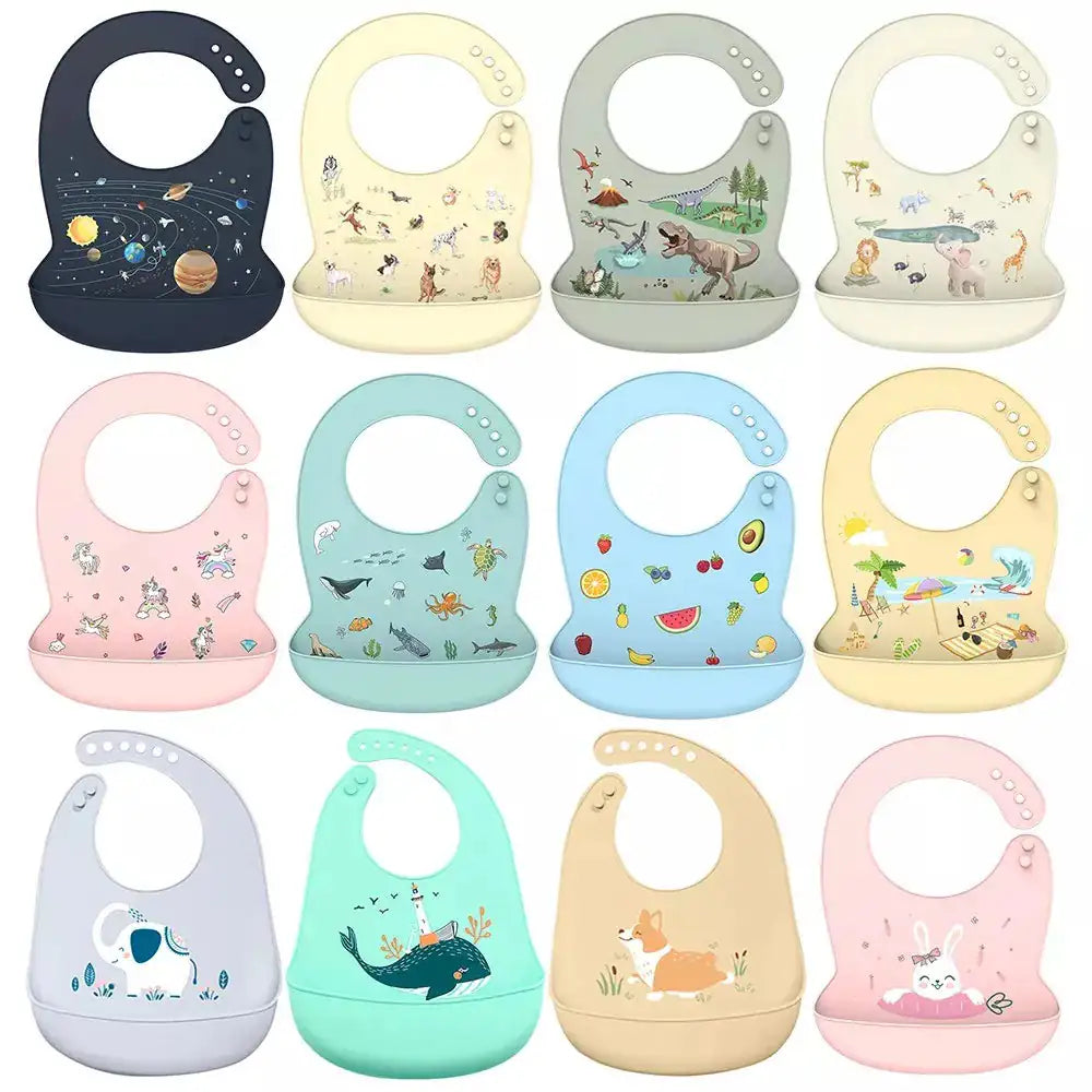 Silicone Baby Bib - Scarf type