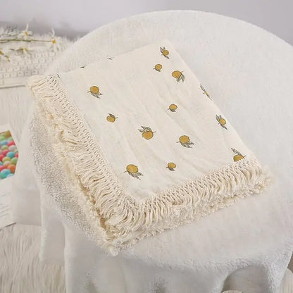 Cute Bear Muslin Cotton Baby Blanket