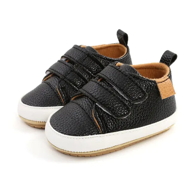 Multicolor Retro Leather Shoes Baby